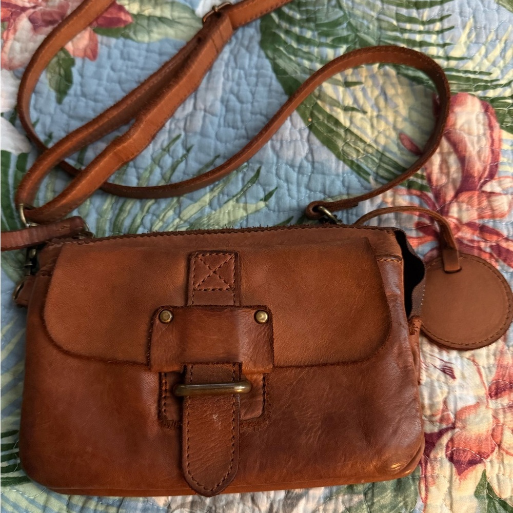 Harbour 2nd Tan Leather Crossbody Bag with Adjustable Strap